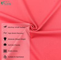 Tissu jersey extensible en polyester et élasthanne pour vêtements de sport et de danse pour femmes