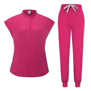 Uniformes de Hospital Transpirables, Uniformes Médicos Casuales para Mujer, Bordado Personalizado, Conjuntos de Uniformes de Enfermería de Manga Corta - Product Image 1