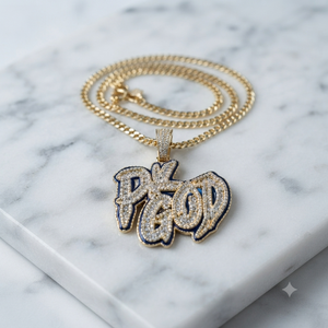 Colgante de Lujo para Hombre, Plata 925 Bañada en Oro, con Moissanita y Diamantes, Placa con Nombre Personalizada, Estilo Hip Hop Bling, con Esmalte y Dijes - Product Image 3