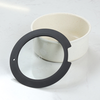 Couvercle en verre trempé en silicone de qualité alimentaire résistant aux hautes températures et aux brûlures