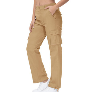 Pantalon cargo pour femme, meilleure vente, améliorant les performances, prix de gros, look moderne, couleur unie - Product Image 1