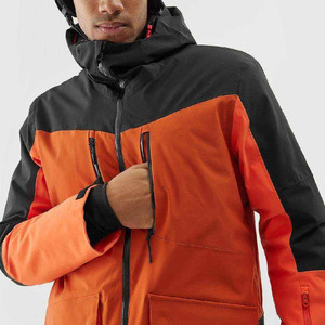 Conjunto de traje de esquí de alta visibilidad de 2 piezas para hombre, personalizado, impermeable, cortavientos, con capucha y pantalones para la nieve - Product Image 4