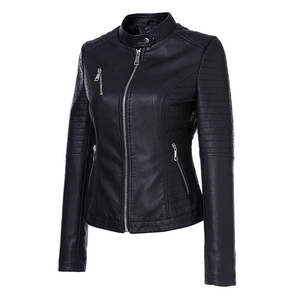 Vestes en cuir matelassées pour femmes, 100% cuir véritable, avec doublure en coton, fabriquées au Pakistan, fabrication professionnelle, vente - Product Image 3