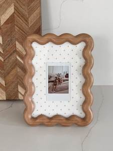 Carved Creative Simple Solid Wood Modern Eco-Friendly Tabletop Horizontal <b>Photo</b> <b>Frame</b> for Home Decoration Natural Color - Product Image 4
