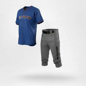 Ensemble d'uniformes de baseball personnalisés pour hommes et femmes, maillot et pantalon d'équipe, vêtements de sport athlétiques respirants et légers, fournisseur d'usine en gros - Product Image 1