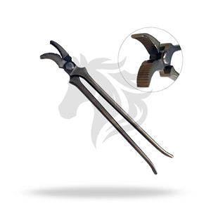 Pince à clous à mâchoires courbées pour soins des sabots de chevaux – Outil vétérinaire pour le ferrage - Product Image 3