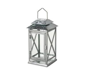 Lanterne marocaine en argent mat avec verre transparent et cadre en fer pour la décoration de balcon de jardin à la maison pour Noël - Product Image 5