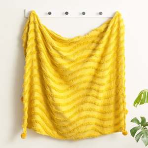 Manta de Algodón Hecha a Mano con Borlas para Sofá, Cama, Decoración Boho para el Hogar - Product Image 4