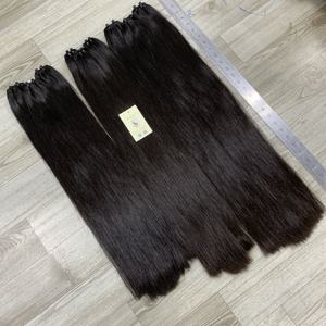 Mèches de cheveux humains vietnamiens bruts non traités à double étirage, cheveux Remy à cuticules alignées, extensions de trame droites - Product Image 2