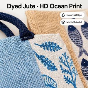 Sac fourre-tout pliable en jute pour la plage, avec impression personnalisée de logo, pour femmes, vente en gros, taille moyenne, naturel, personnalisé, bio - Product Image 4