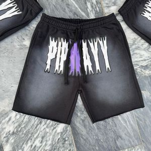 Pantalones cortos de hombre de lana peinada 100% algodón, color liso, con lavado efecto descolorido por el sol y lavado ácido, estilo vintage urbano, con dobladillo sin rematar - Product Image 5