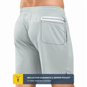 Shorts de sport décontractés pour hommes 2026, séchage rapide, pour fitness, jogging, gym, course à pied, avec poches, style formel 2 en 1 - Product Image 6