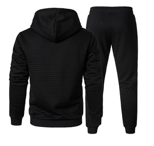 Conjunto de Sudadera con Capucha y Pantalones Deportivos de Felpa Naranja para Hombre, Estilo Informal, Holgado, para Invierno, Color Sólido, Transpirable, Tejido de Punto - Product Image 5