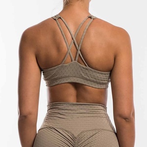 Women's High Support Anti-Bacterial <b>Strapless</b> Sports Bra for Yoga Running with Custom Logo Front Design Simple Style - Product Image 3