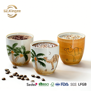 Arabic Rustic Pots <b>and</b> <b>Cups</b> Handcrafted Ceramic <b>Tea</b> <b>Saucers</b> Rustic Style Pottery Collection - Product Image 2