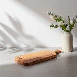 Support de présentation personnalisé pour planche à découper en bois, planche de service rustique pour la cuisine, décoration d'intérieur, design moderne du milieu du siècle - Product Image 4