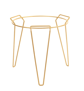 Décoration intérieure moderne nordique, support en métal jaune avec revêtement en poudre pour salon, porte-plantes en fer, étagère, présentoir au sol - Product Image 1