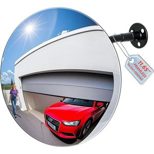 Specchio Convesso Senza Cornice da 11,65 Pollici, Spessore 1,8mm, in Acrilico, Angolo Ampio Regolabile, Specchio di Sicurezza per Interni, Garage e Parcheggio - Product Image 1