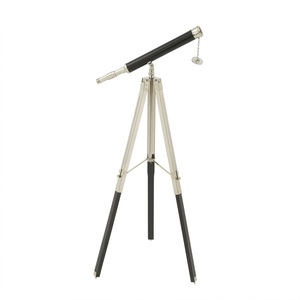 Telescopio Antiguo de Latón con Trípode de Madera, Telescopio Náutico Vintage Hecho a Mano Ajustable para Decoración Marina y Viajes - Product Image 3