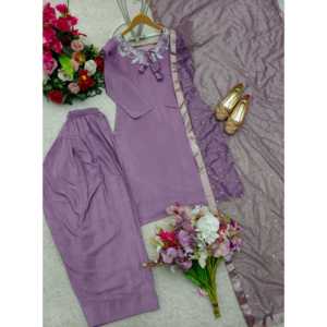 Beau haut et bas pour femmes avec Dupatta fantaisie pour les fêtes - Product Image 5