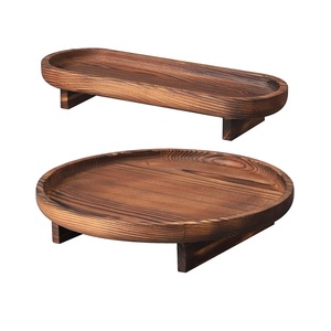 Plateau en bois, accessoire d'agencement de table exclusif, conçu pour une présentation esthétique des aliments et une utilisation quotidienne. - Product Image 6