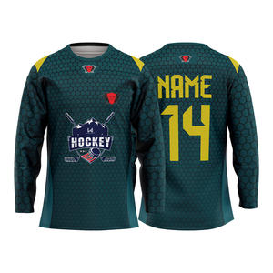 Camiseta de Hockey Personalizada al por Mayor con Logotipo, 100% Poliéster, Impresión por Transferencia de Calor, Nombre de Equipo Personalizado, Secado Rápido, Absorción de Humedad - Product Image 4