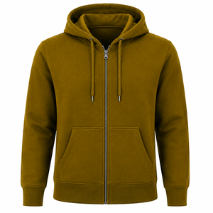 Sweat-shirt à capuche zippé pour homme, couleur turquoise, décontracté, manches longues, avec poches, 100 % coton molletonné, coupe classique, idéal pour l'automne - Product Image 3