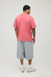 Wholesale Customization of 100% Pure Cotton Washed T-shirts, Men's Oversized <b>Tshirt</b> Knitted Fabric - Product Image 2