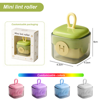 Rouleau anti-peluches manuel réutilisable, portable et lavable, mini carré, pour poils d'animaux et vêtements, conception brevetée, élimination puissante de la poussière
