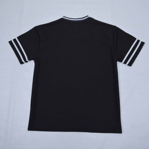 Camiseta de Manga Corta con Cuello en V Negra para Hombre, de Primera Calidad, con Logotipo Personalizado, Estampado de Letras Blancas, Corte Regular, Estilo Casual - Product Image 3