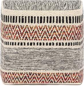 Puf Otomano Ecológico de Diseño Bohemio, Hecho a Mano, Estilo Nórdico Marroquí, Funda para Reposapiés - Product Image 4