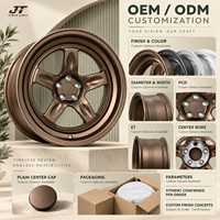 Jantes forgées 5 branches avec découpes ovales 18-22 pouces, finition bronze satiné, 5x112 5x114.3 VIW-179 pour BMW Audi Mercedes-Benz