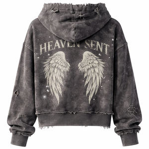 Sweat à capuche pour femme personnalisé effet vieilli en gros - Fournisseur direct d'usine pour les commandes OEM en gros - Product Image 2