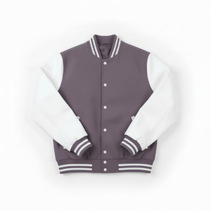 Mens Casual Varsity Jacket Cotton Polyester 340 GSM Regular Fit <b>Button</b> Front Long Sleeve Daily Wear OEM Service - Product Image 4