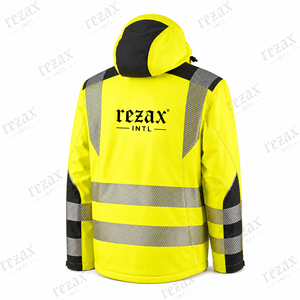เสื้อแจ็คเก็ตซอฟต์เชลล์สะท้อนแสงแบบกำหนดเองสำหรับ OEM ความปลอดภัยสูง กันน้ำ ได้รับการรับรองมาตรฐาน CE ผลิตจากโพลีเอสเตอร์ สำหรับทุกเพศ - Product Image 2