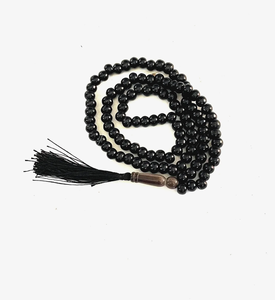 Cuentas de Oración de Cuerno de Búfalo: Mala de Meditación de 108 Cuentas con Borla Borgoña - Product Image 4