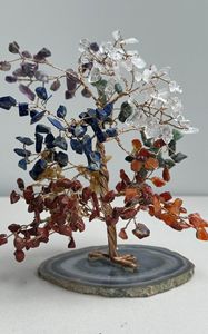 Escultura de Árbol de Ágata Pulida Hecha a Mano con Base de Piedra Natural para Decoración del Hogar, Arte y Artesanía Feng Shui - Product Image 6