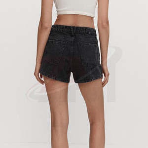 Shorts en jean taille haute pour femmes, décontractés, d'été, vente en gros, fabrication sur mesure, vêtements streetwear, usine de production - Product Image 2