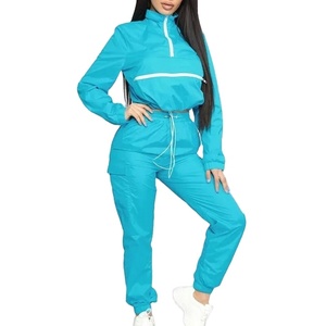 Women's <b>White</b> Black Solid Casual Hooded Short Sports Wear <b>Set</b> Long Sleeve Regular Fit Full Waterproof Fleece <b>2</b> <b>Piece</b> Outfit 100% - Product Image 5