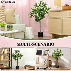 Albero Artificiale in Vaso per Decorazione Domestica, Pianta Finta per Arredamento Verde - Product Image 4