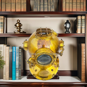Fait à la main 18 "Vintage Antique Home Decor Brass Scuba Divers Casque de plongée Masque complet pour adultes - Product Image 2