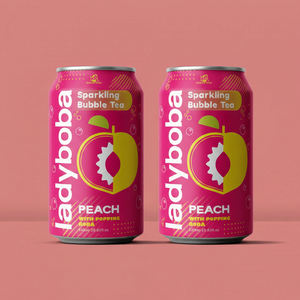 Nuevo Jugo de Té Lady Boba con Sabor a Melocotón/Uva, Lata de 310 ml - Product Image 5