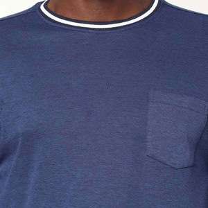 T-shirt slim fit pour homme, élégant, à manches courtes, col rond, en tissu de coton extensible de qualité supérieure, silhouette moderne et ajustée - Product Image 5