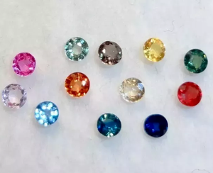 Saphir naturel multicolore 4 mm rond facetté, lot de pierres précieuses en vrac, prix de gros pour la fabrication de bijoux - Product Image 3