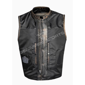 Chaleco de Cuero Antiguo para Motocicleta, Diseño Personalizado Unisex, Transpirable, Opciones de Tallas Grandes para Verano e Invierno, Servicio OEM/ODM - Product Image 3