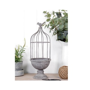 Elegante Jaula Decorativa de Metal para Pájaros, para Uso en Interiores y Exteriores, con Acabado Antiguo y Construcción Resistente y Duradera - Product Image 3