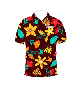 เสื้อโปโลฮาวายลายดอกไม้เขตร้อนสำหรับผู้ชาย พิมพ์ลายทั้งตัว แขนสั้น สวมใส่สบาย เหมาะสำหรับเล่นกอล์ฟ - Product Image 3