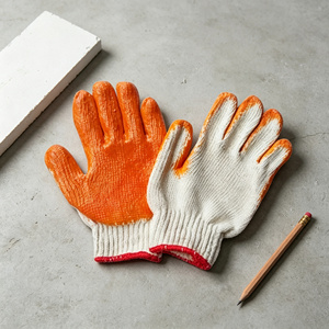ถุงมือทำงานสีส้ม ถุงมือผ้าฝ้าย ถุงมือป้องกันน้ำ ถุงมือป้องกันสำหรับงานซ่อมแซมในครัวเรือน - Product Image 4