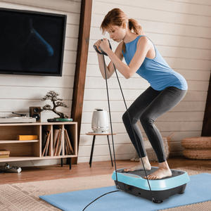 Home Fitness Workout Equipment Whole Body <b>Vibration</b> Platform Machine with Resistant Bands & <b>Remote</b> Control Home Gym Tra - Product Image 3