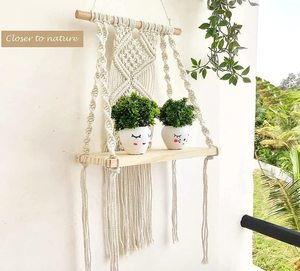 Tapiz de Pared de Macramé Bohemio Indio de Algodón Tejido a Mano, Ideal para Dormitorio, Pasillo, Habitaciones Infantiles y Juveniles, para Toda Ocasión - Product Image 2
